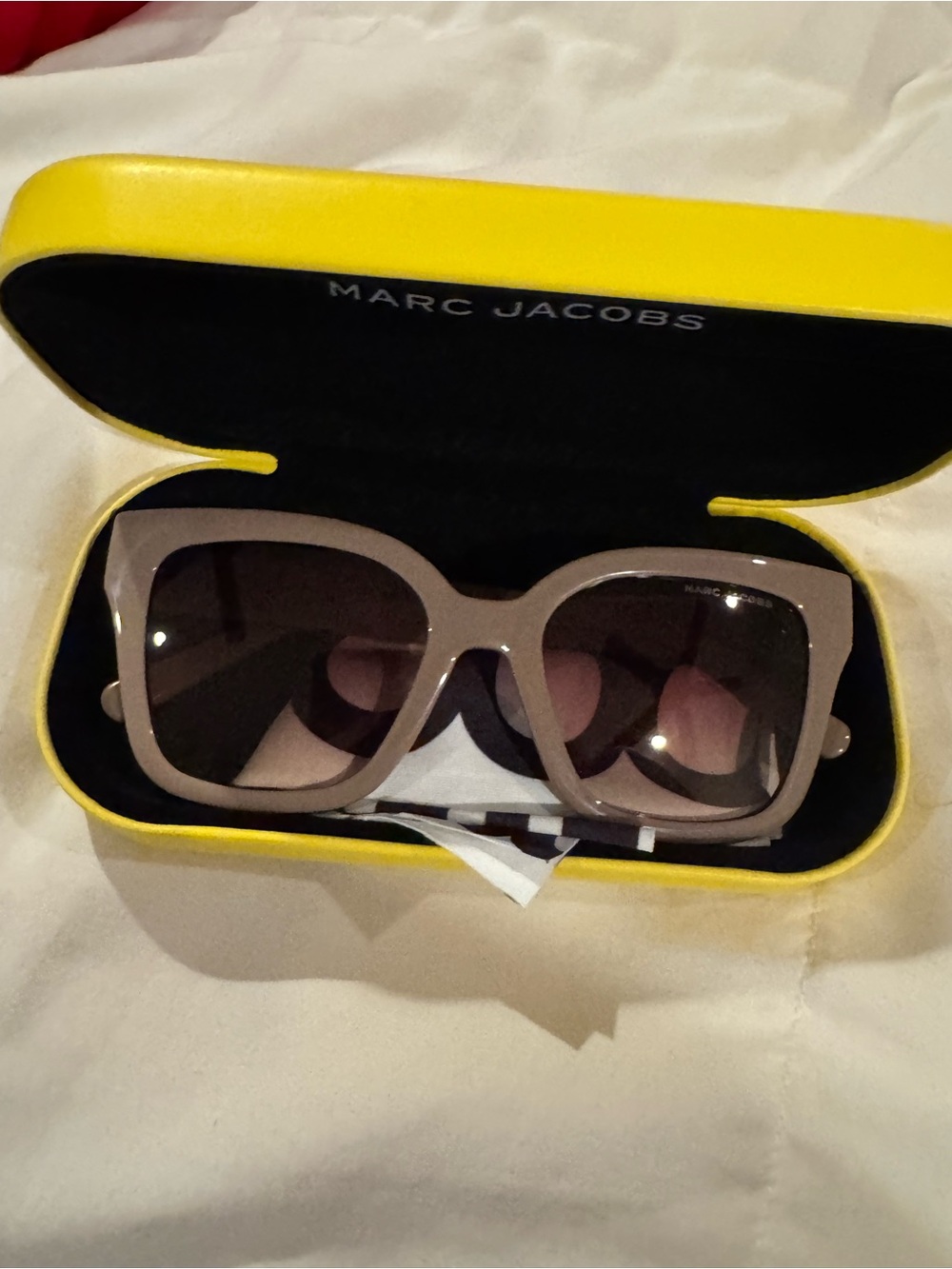 Marc Jacobs Oversized Square Sunglasses in Taupe/Beige